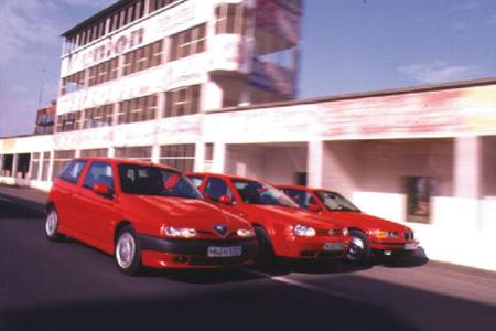 VW Golf 1.8T GTI, Alfa Romeo 145 Quadrifoglio, BMW 318 ti Compact