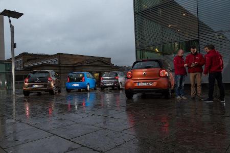 Hyundai i10, Renault Twingo, Smart Forfour, VW Up