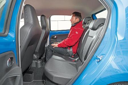 VW Up 1.0, Fondsitz, Beinfreiheit