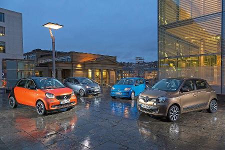 Hyundai i10, Renault Twingo, Smart Forfour, VW Up