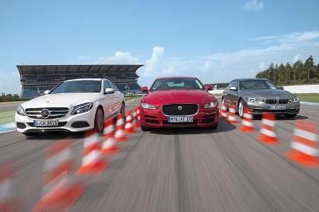 BMW 320d, Jaguar XE 20d, Mercedes C 250 d