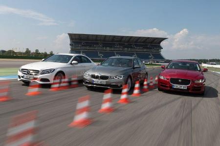 BMW 320d, Jaguar XE 20d, Mercedes C 250 d