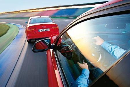 Audi S4 3.0 TFSI, BMW 335i Sport Line, Kurvenfahrt