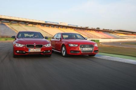 Audi S4 3.0 TFSI, BMW 335i Sport Line, Frontansicht
