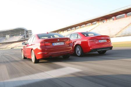 Audi S4 3.0 TFSI, BMW 335i Sport Line, Heck