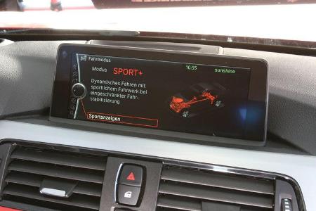 BMW 335i Sport Line, Bildschirm, Fahreinstellung
