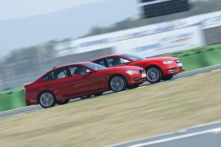 Audi S4 3.0 TFSI, BMW 335i Sport Line, Seitenansicht