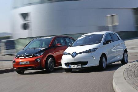 BMW i3, Renault Zoe Intense, Seitenansicht