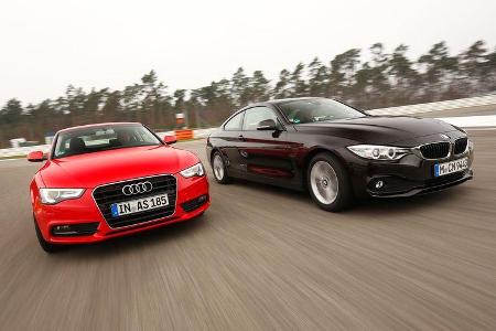 Audi A5 2.0 TDI, BMW 420d, Frontansicht