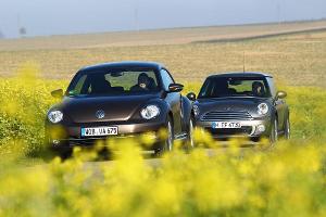 Mini One und VW Beetle im Test