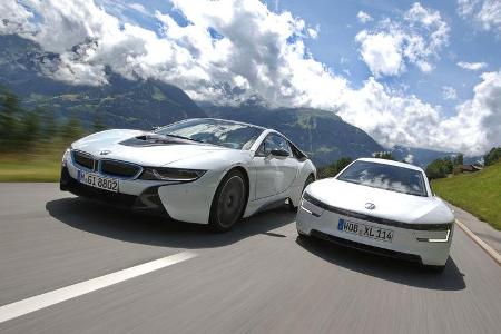 BMW i8, VW XL1, Frontansicht