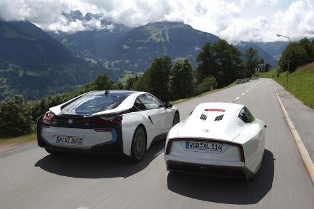 BMW i8, VW XL1, Heckansicht