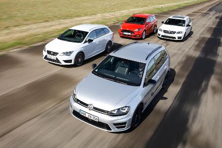 Ford Focus ST Turnier, Seat Leon St Cupra 280, Skoda Octavia RS 230 Combi, VW Golf R Variant