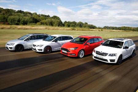 Ford Focus ST Turnier, Seat Leon St Cupra 280, Skoda Octavia RS 230 Combi, VW Golf R Variant
