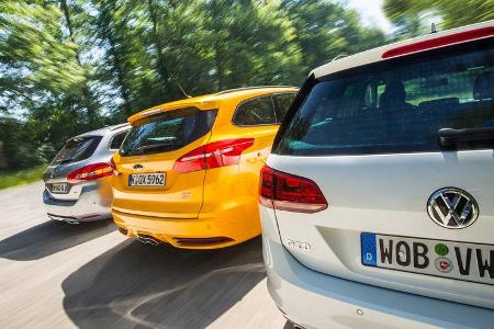 Ford Focus ST Turnier 2.0 TDCi, Peugeot 308 SW GT HDi 180, VW Golf Variant GTD