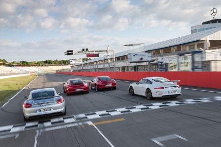 Porsche Cayman GTS, Cayman GT4, 911 Carrera GTS und 911 GT3