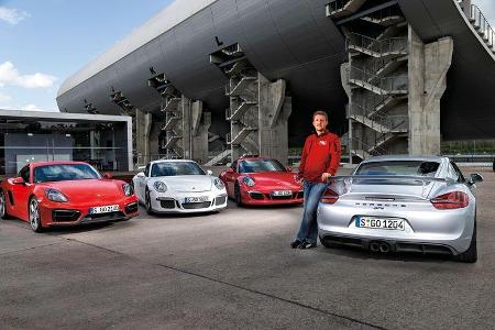 Porsche Cayman GTS, Cayman GT4, 911 Carrera GTS und 911 GT3