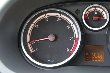 ams15/2012, Kleinwagen, 100 g/km CO2, Opel Corsa, Drehtahlmesser