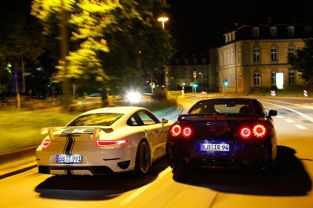 Importracing-Nissan GT-R, Techart-Porsche 911 Turbo S, Heckansicht