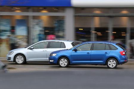 Skoda Rapid Spaceback 1.6 TDI Greentec, VW Golf 1.6 TDI BlueMotion, Seite