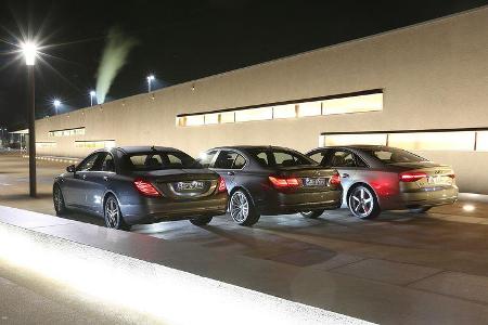 Mercedes S 500 4Matic, Audi A8 4.0 TFSI Quattro, BMW 750i