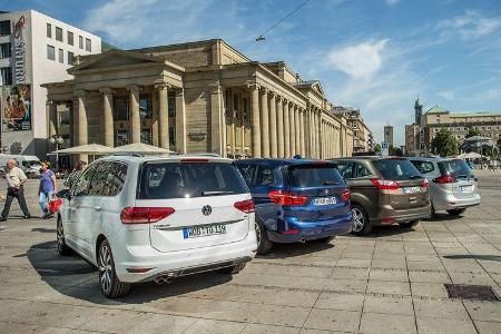 BMW 218i Gran Tourer, Ford Grand C-Max 1.5 Ecoboost, Opel Zafira 1.4 Turbo Exoflex, VW Touran 1.4 TSI