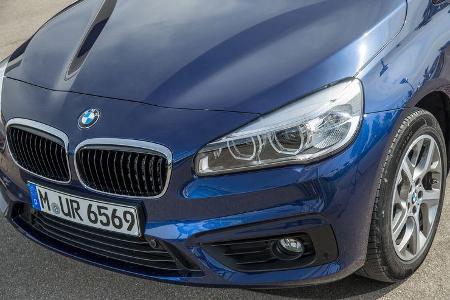 BMW 218i Gran Tourer, Scheinwerfer, Kühlergrill