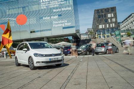 BMW 218i Gran Tourer, Ford Grand C-Max 1.5 Ecoboost, Opel Zafira 1.4 Turbo Exoflex, VW Touran 1.4 TSI