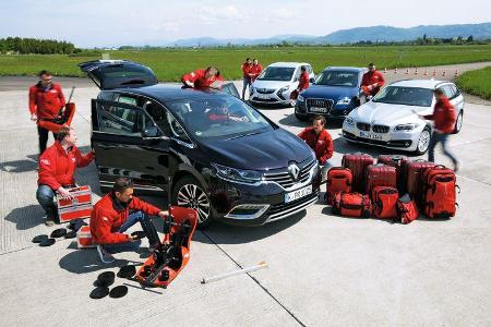 Audi Q5, BMW Fünfer Touring, Opel Zafira Tourer, Renault Espace Audi Q5, BMW Fünfer Touring, Opel Zafira Tourer, Renault Espace