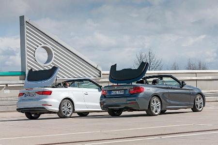 Audi A3 2.0 TDI Cabrio, BMW 220d Cabrio, Verdeck schliet