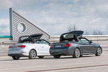 Audi A3 2.0 TDI Cabrio, BMW 220d Cabrio, Verdeck schliet
