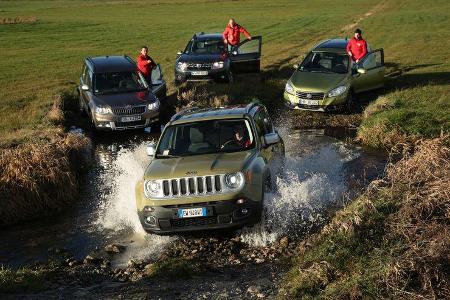 Dacia Duster, Jeep Renegade, Skoda Yeti, Suzuki SX4 S-Cross