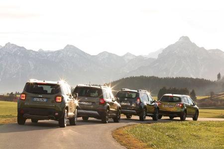 Dacia Duster, Jeep Renegade, Skoda Yeti, Suzuki SX4 S-Cross