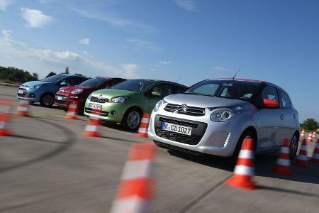 Fiat Panda 1.2 8V, Citroën C1 VTI 68, Skoda Citigo 1.0 Elegance, Hyundai i10 Blue 1.0 Trend