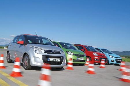 Fiat Panda 1.2 8V, Citroën C1 VTI 68, Skoda Citigo 1.0 Elegance, Hyundai i10 Blue 1.0 Trend