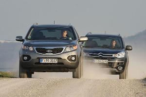 Citroen C-Crosser HDi 155 und Kia Sorento 2.2 CRDi