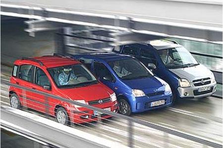 Fiat Panda, Daihatsu Cuore und Opel Agila