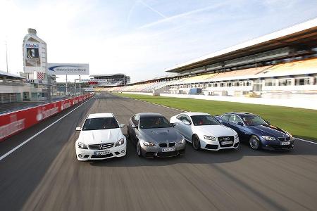 BMW M3, BMW Alpina B3, Audi RS5, Mercedes C 63 AMG