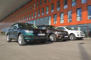 VW Touareg V6 TDI, BMW X5 x-Drive 30d, Mercedes ML 350 Bluetec