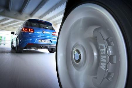 VW Golf R, BMW 135i Coupé, Felge, Bremse