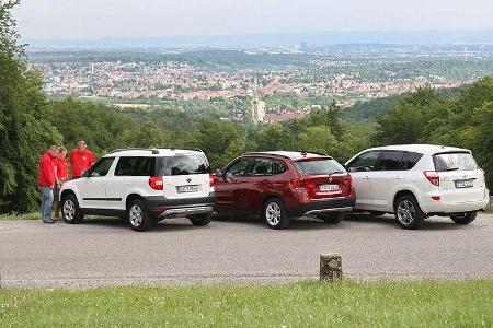 BMW X1 20d x-Drive, Skoda Yeti 2.0 TDI, Toyota RAV 4 2.2 D-Cat