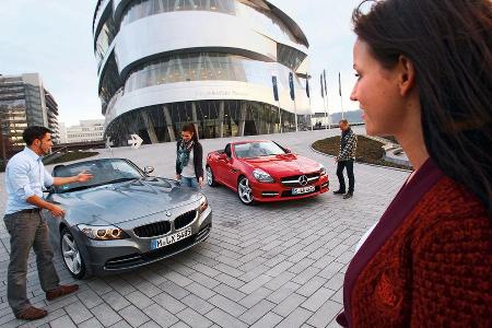 BMW Z4 28i, Mercedes SLK 250
