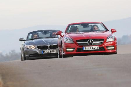 BMW Z4 28i, Mercedes SLK 250