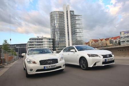 Lexus GS 450h F-Sport, Infiniti M35h GT Premium, Frontansicht