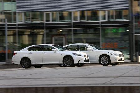 Lexus GS 450h F-Sport, Infiniti M35h GT Premium, Seitenansicht