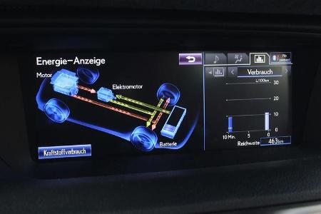Lexus GS 450h F-Sport, Display, Fahrwerkeinstellung