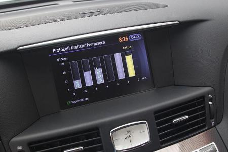 Infiniti M35h GT Premium, Display, Verbrauch