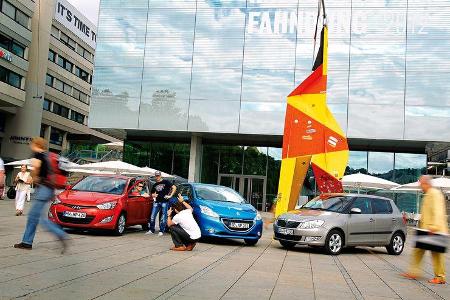 Hyundai i20, Peugeot 208, Skoda Fabia, Frontansicht