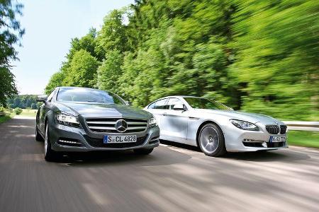 BMW 640i Gran Coupé, Mercedes CLS 350, Frontansicht