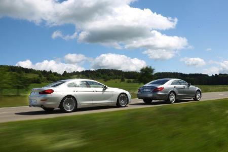 BMW 640i Gran Coupé, Mercedes CLS 350, Seitenansicht